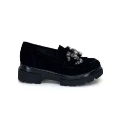 Myma 6768 Daim Noir*Femme Mocassins