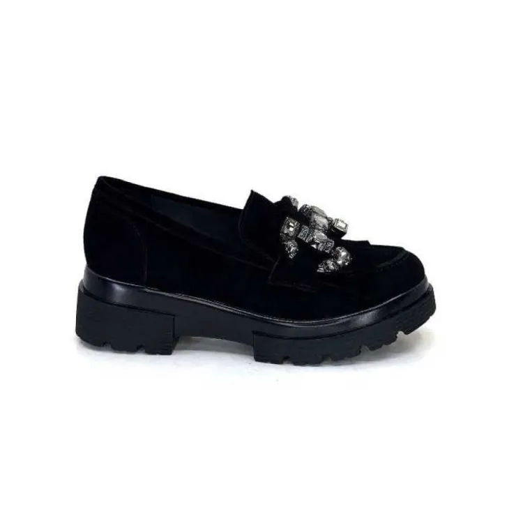 Myma 6768 Daim Noir*Femme Mocassins