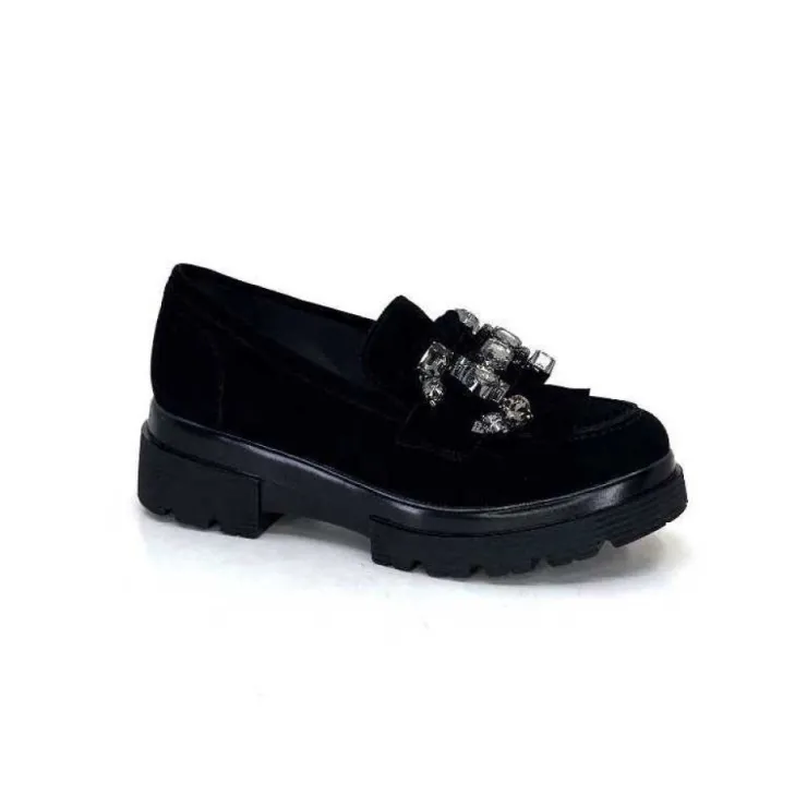 Myma 6768 Daim Noir*Femme Mocassins