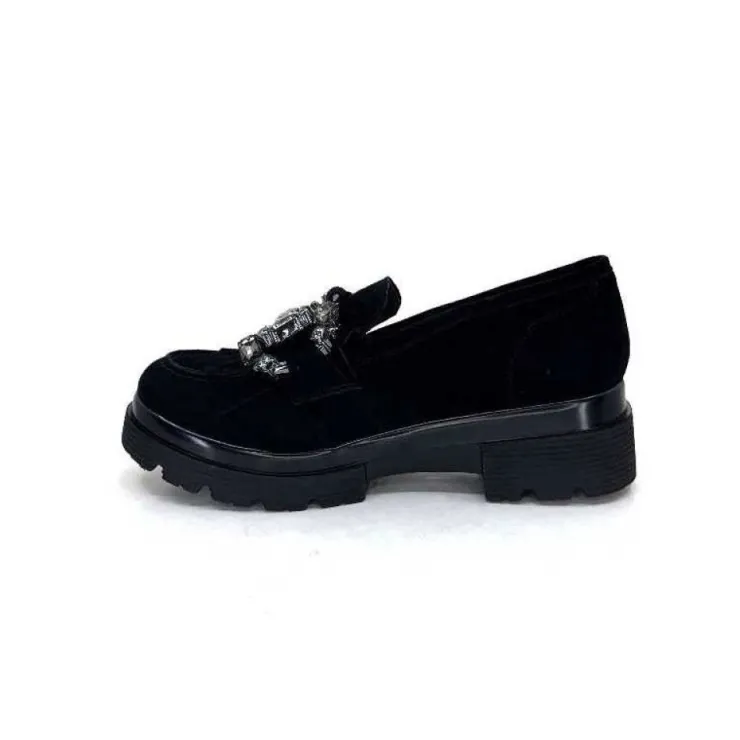 Myma 6768 Daim Noir*Femme Mocassins