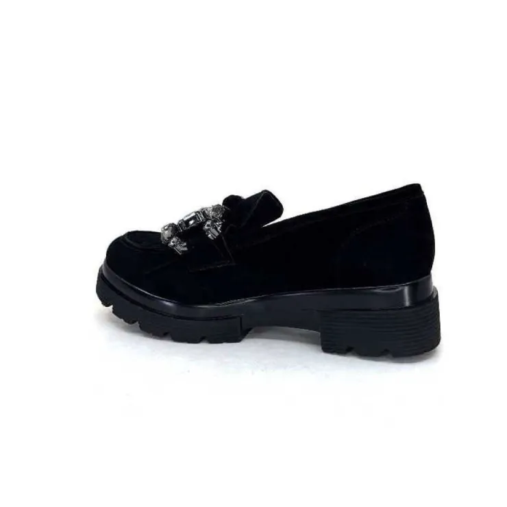 Myma 6768 Daim Noir*Femme Mocassins