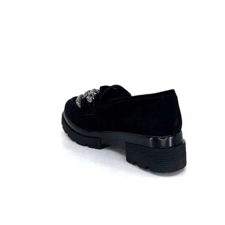 Myma 6768 Daim Noir*Femme Mocassins
