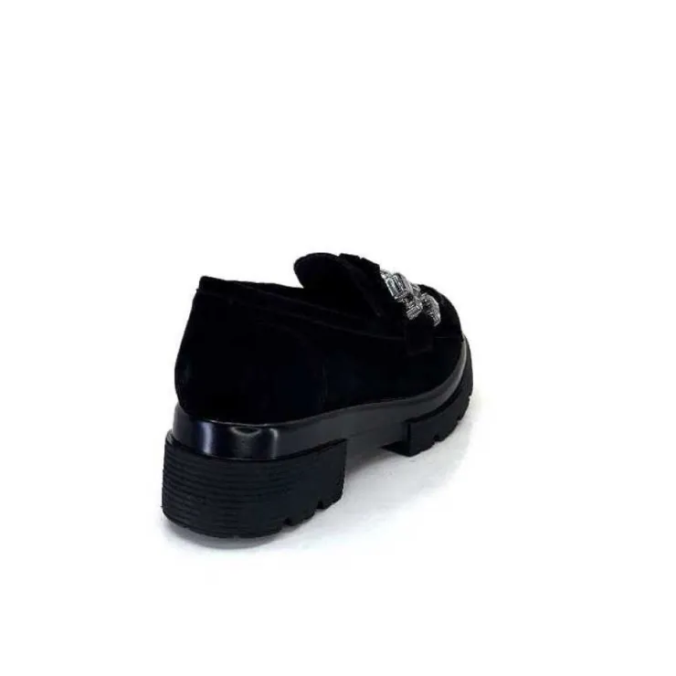 Myma 6768 Daim Noir*Femme Mocassins