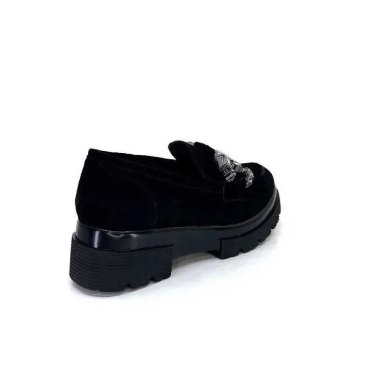 Myma 6768 Daim Noir*Femme Mocassins