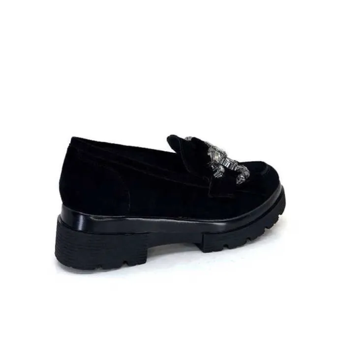 Myma 6768 Daim Noir*Femme Mocassins