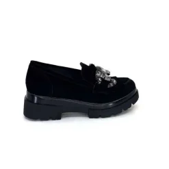 Myma 6768 Daim Noir*Femme Mocassins