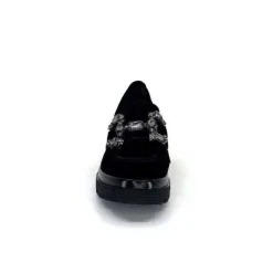 Myma 6768 Daim Noir*Femme Mocassins