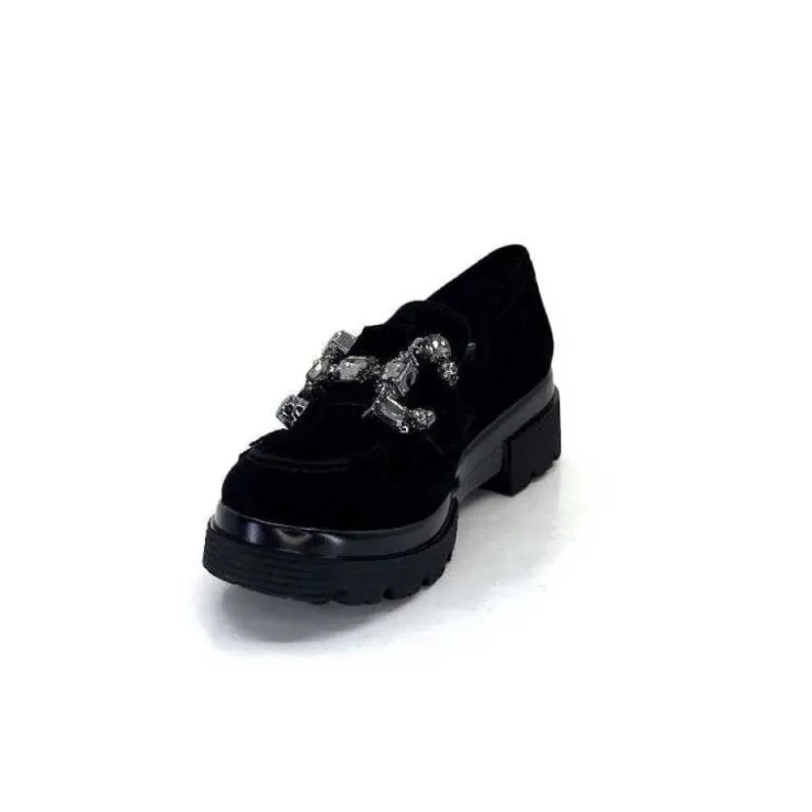 Myma 6768 Daim Noir*Femme Mocassins