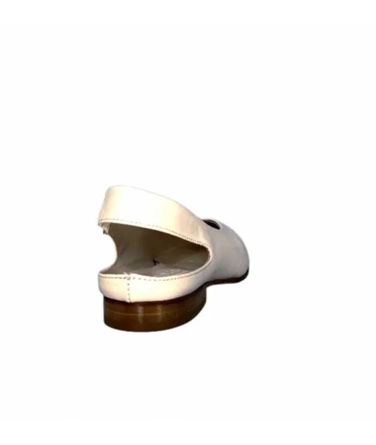 napoleoni 1585 Nappa Cuir Creme Avorio*Femme Ballerines