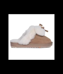 Nathan Baume N70 Daim Camel*Femme Pantoufles