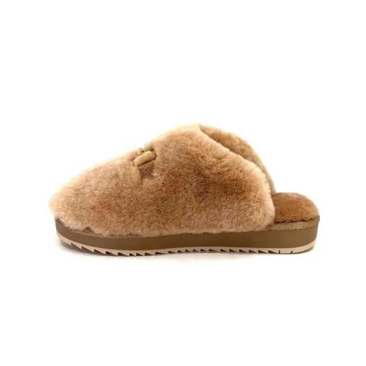 Nathan Baume 232N74-03 Mouton Camel*Femme Pantoufles