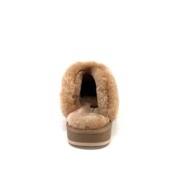 Nathan Baume 232N74-03 Mouton Camel*Femme Pantoufles