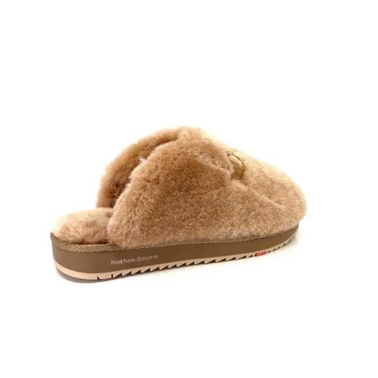 Nathan Baume 232N74-03 Mouton Camel*Femme Pantoufles