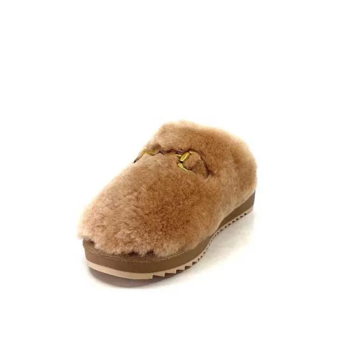 Nathan Baume 232N74-03 Mouton Camel*Femme Pantoufles
