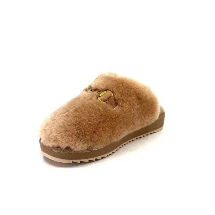 Nathan Baume 232N74-03 Mouton Camel*Femme Pantoufles