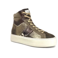 Nero Giardini 17004 Cuir Kaki Militaire*Femme Baskets