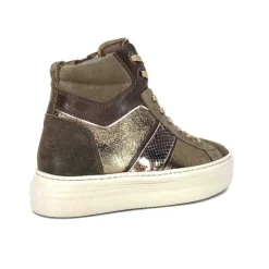 Nero Giardini 17004 Cuir Kaki Militaire*Femme Baskets