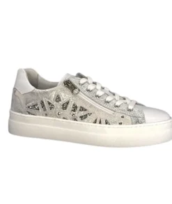Nero Giardini 306512 D707 Cuir Blanc Argent*Femme Baskets