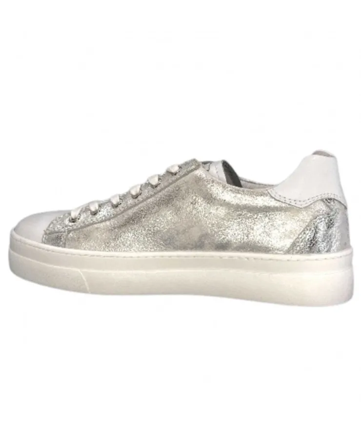 Nero Giardini 306512 D707 Cuir Blanc Argent*Femme Baskets