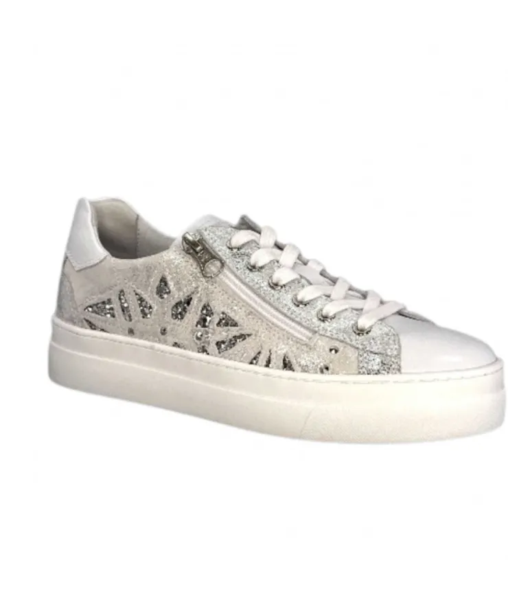 Nero Giardini 306512 D707 Cuir Blanc Argent*Femme Baskets