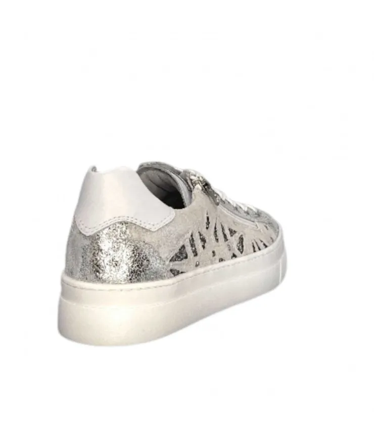 Nero Giardini 306512 D707 Cuir Blanc Argent*Femme Baskets