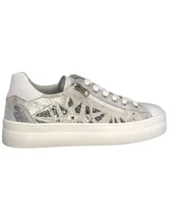 Nero Giardini 306512 D707 Cuir Blanc Argent*Femme Baskets