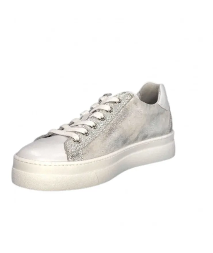 Nero Giardini 306512 D707 Cuir Blanc Argent*Femme Baskets