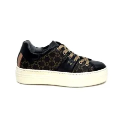 Nero Giardini 1308421 D100 Cuir Noir Imprime*Femme Baskets