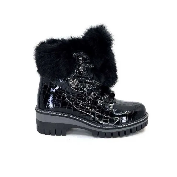new italia 1915450 Cuir Vernis Coco Noir*Femme Bottines