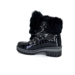 new italia 1915450 Cuir Vernis Coco Noir*Femme Bottines