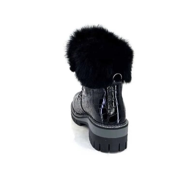 new italia 1915450 Cuir Vernis Coco Noir*Femme Bottines