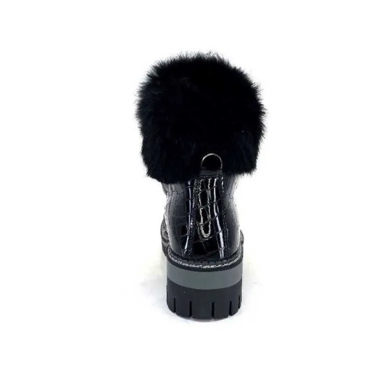 new italia 1915450 Cuir Vernis Coco Noir*Femme Bottines