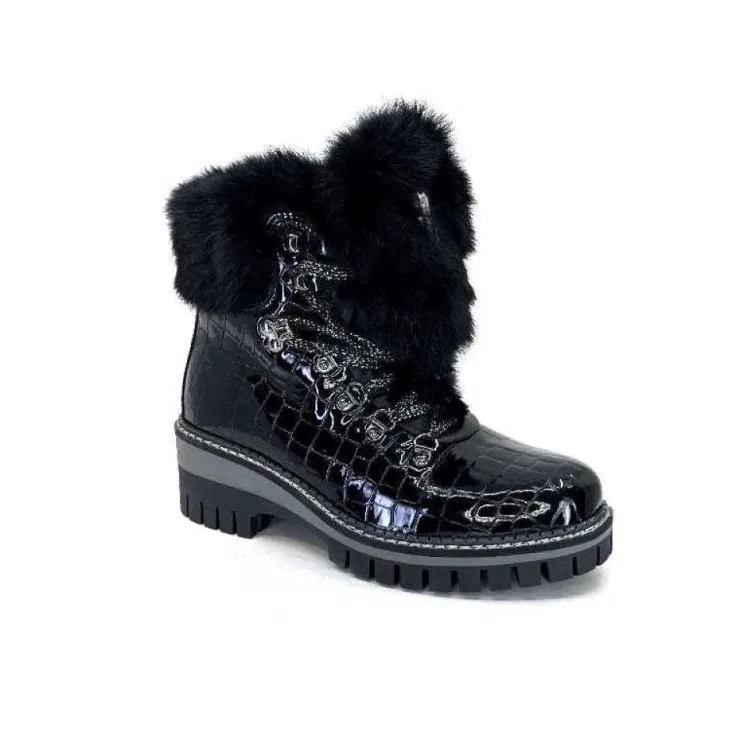 new italia 1915450 Cuir Vernis Coco Noir*Femme Bottines