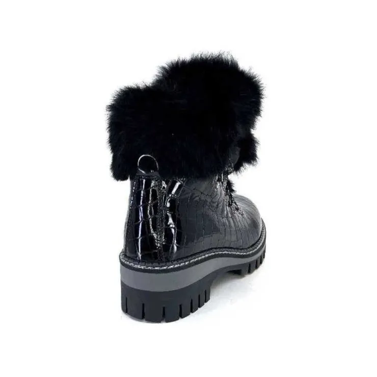 new italia 1915450 Cuir Vernis Coco Noir*Femme Bottines