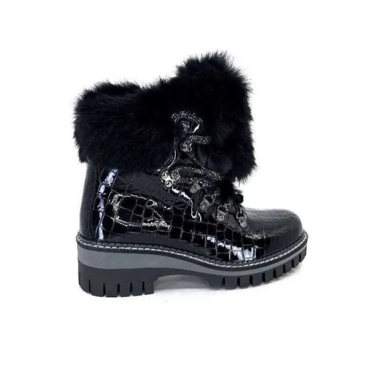new italia 1915450 Cuir Vernis Coco Noir*Femme Bottines