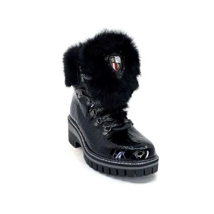 new italia 1915450 Cuir Vernis Coco Noir*Femme Bottines