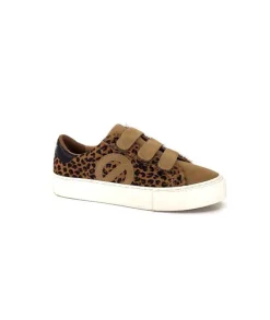No Name Arcade Straps Side Daim Camel Leo*Femme Baskets