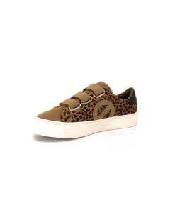 No Name Arcade Straps Side Daim Camel Leo*Femme Baskets