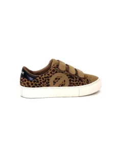 No Name Arcade Straps Side Daim Camel Leo*Femme Baskets