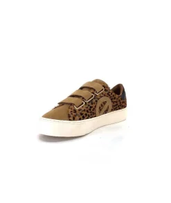 No Name Arcade Straps Side Daim Camel Leo*Femme Baskets