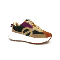 No Name Carter Runner Textile Kaki Noisette*Femme Baskets