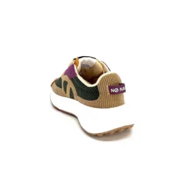 No Name Carter Runner Textile Kaki Noisette*Femme Baskets