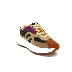 No Name Carter Runner Textile Kaki Noisette*Femme Baskets