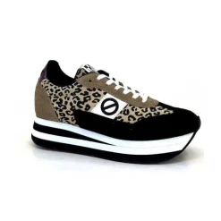 No Name Flex M Jogger Daim Textile Beige Et Noir*Femme Baskets