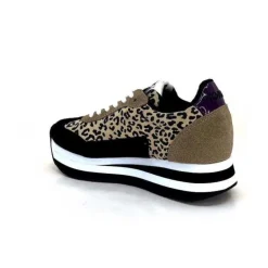No Name Flex M Jogger Daim Textile Beige Et Noir*Femme Baskets