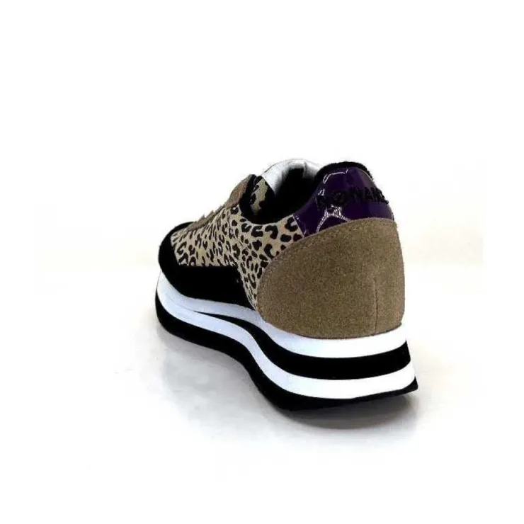 No Name Flex M Jogger Daim Textile Beige Et Noir*Femme Baskets