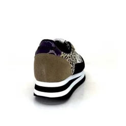 No Name Flex M Jogger Daim Textile Beige Et Noir*Femme Baskets