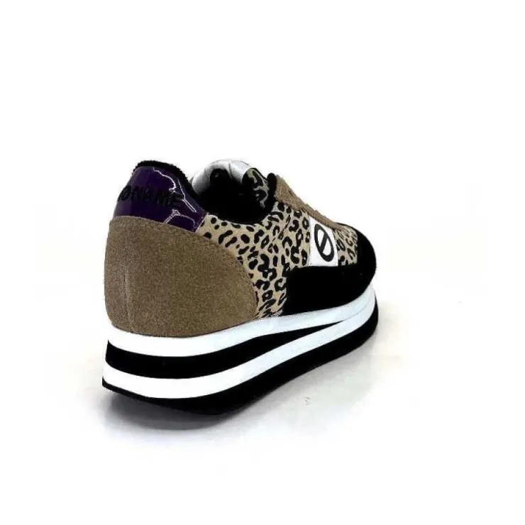 No Name Flex M Jogger Daim Textile Beige Et Noir*Femme Baskets