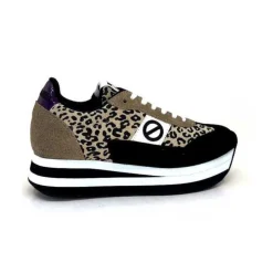 No Name Flex M Jogger Daim Textile Beige Et Noir*Femme Baskets