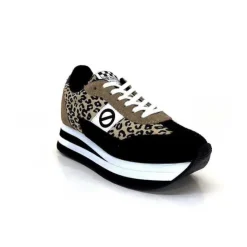No Name Flex M Jogger Daim Textile Beige Et Noir*Femme Baskets